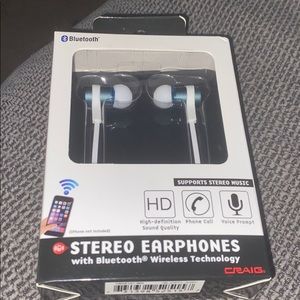 Craig Stereo Earphones With Bluetooth Brand New
